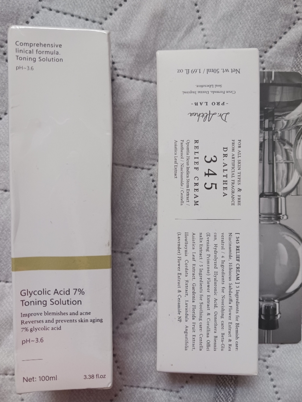 The Ordinary Glycolic Acid 7% Toning Solution & 345 Relief Cream EXP 2027